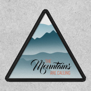 Blue Wavy Mountains Campers Hikers Nature Lovers Patch