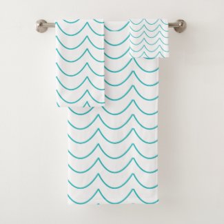 Blue Wavy Stripes Pattern