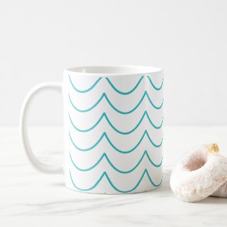 Blue Wavy Stripes Pattern