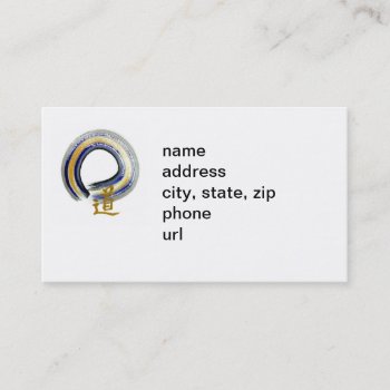 Blue Way  Enso Business Card by Zen_Ink at Zazzle