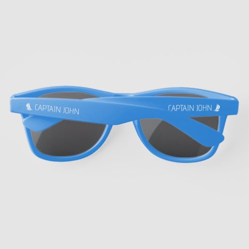 Blue Wayfarer sunglasses for sailor boat captain