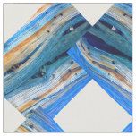 blue weathered barnboard white diamonds fabric