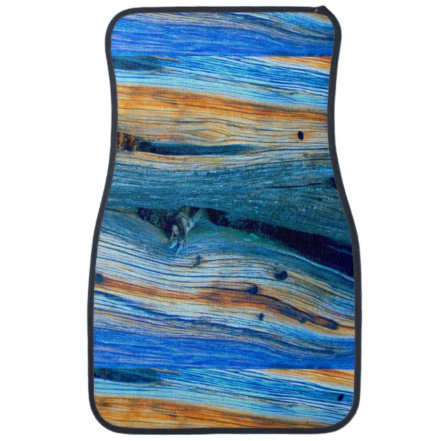 blue weathered wood Thunder_Cove Car Floor Mat (Front)