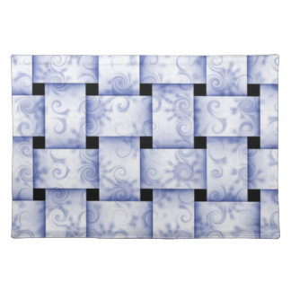 blue weave placemat