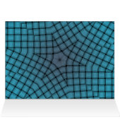 Blue Weave Star Pattern Christmas Holiday Greeting (Inside Horizontal (Top))