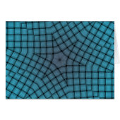 Blue Weave Star Pattern Christmas Holiday Greeting (Front Horizontal)