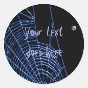 blue webbie classic round sticker