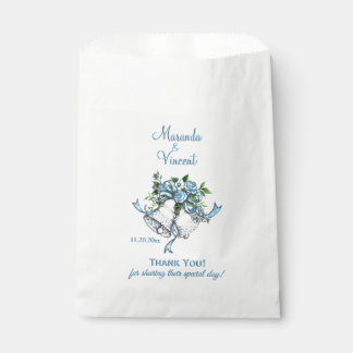 Blue Wedding Bells Favor Bag