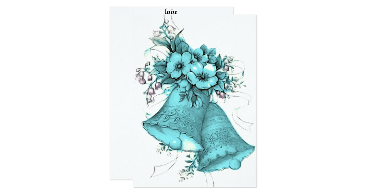 Blue Wedding Bells Invitation | Zazzle