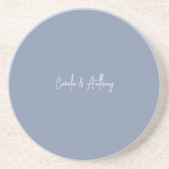 Blue Wedding Coaster (Front)