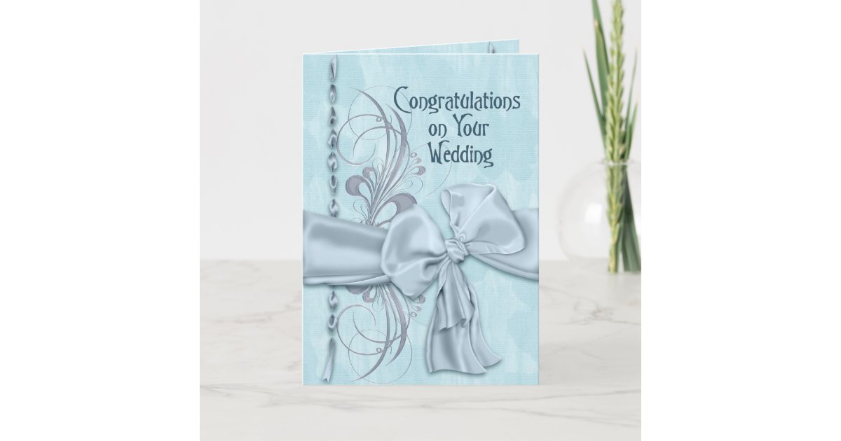 Wedding Congratulations Custom Name Personalized Satin Ribbon, Zazzle