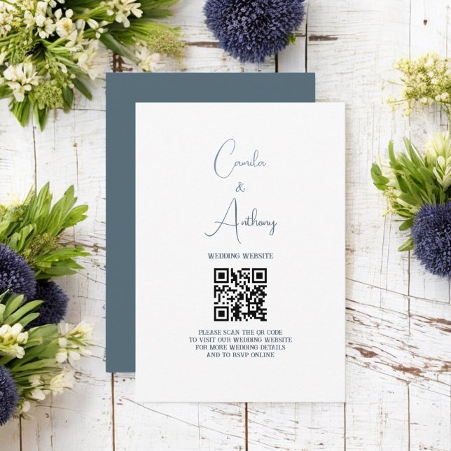 Blue Wedding Enclosure Card (Creator Uploaded)