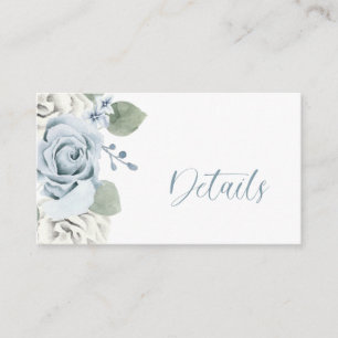 Blue Wedding Enclosure Card