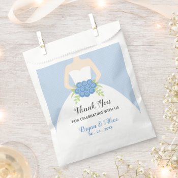 Blue Wedding Favor Bags (wedding Gown) by CallaChic at Zazzle