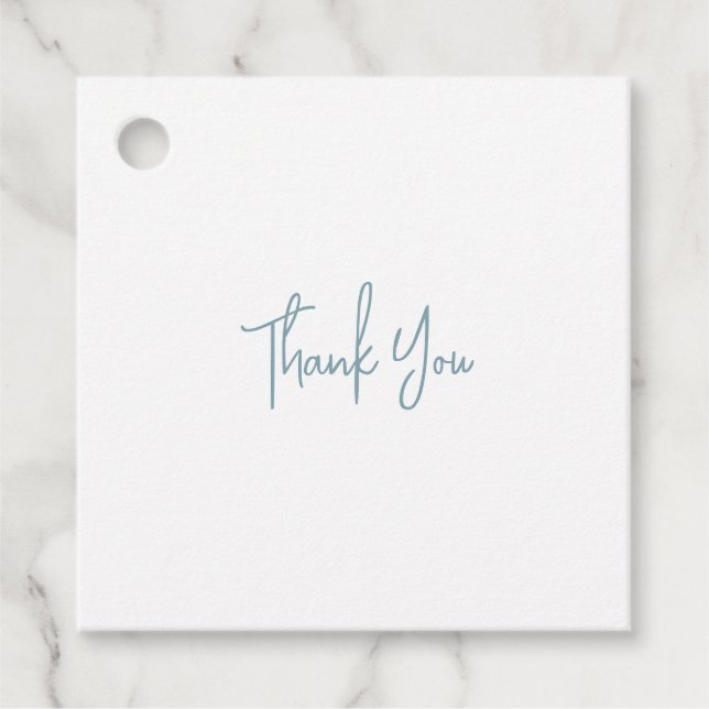 Blue Wedding Favor Tags (Front)