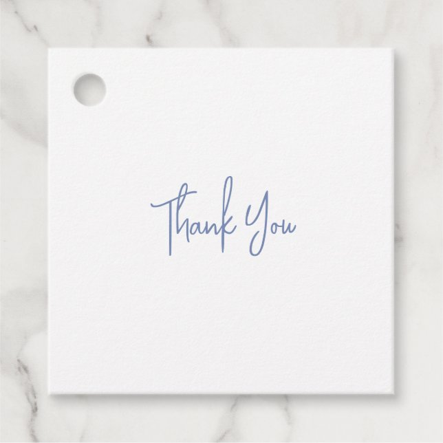 Blue Wedding Favor Tags (Front)