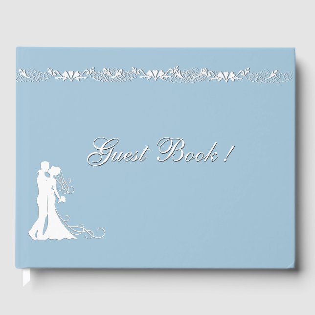 Blue Wedding Guest Book (Front)