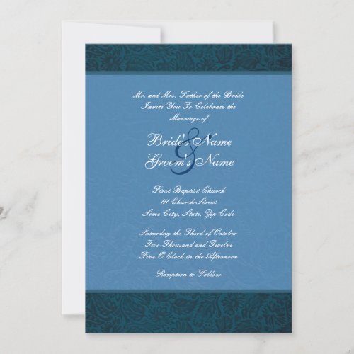 Blue Wedding Invitation