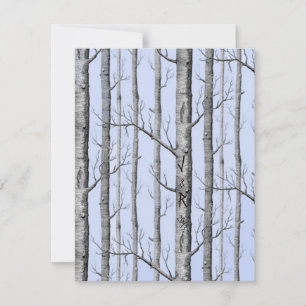 Blue Wedding Invitation Trees