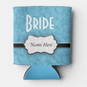 Blue Wedding Party Drink Cozy Can Cooler (Front)