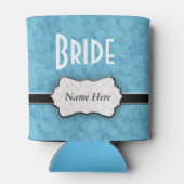 Blue Wedding Party Drink Cozy Can Cooler (Back)