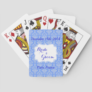 Blue Wedding Party Favor Playing Cards