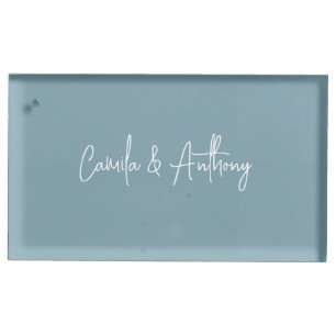 Blue Wedding Place Card Holder