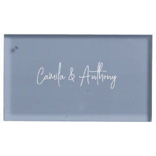 Blue Wedding Place Card Holder