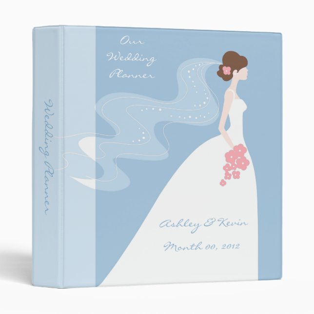 Blue Wedding Planner binder (Front/Spine)