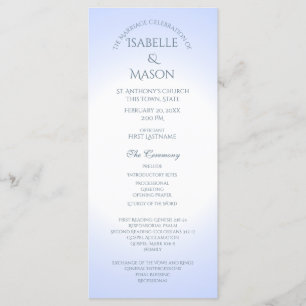 Blue Wedding Program