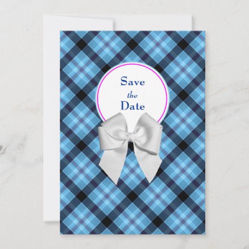 Blue Wedding Save the Date Announcement