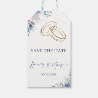 Blue Wedding spring Invitation Package  Gift Tags