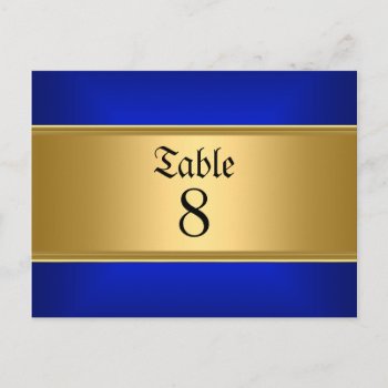 Blue Wedding Table Numbers Royal Blue by invitesnow at Zazzle