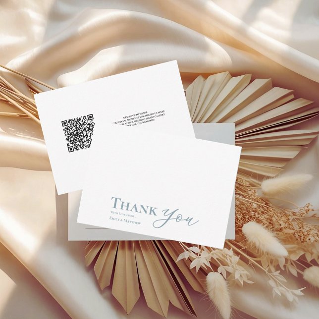 Blue Wedding Thank You Card Forever Begins (Creator Uploaded)