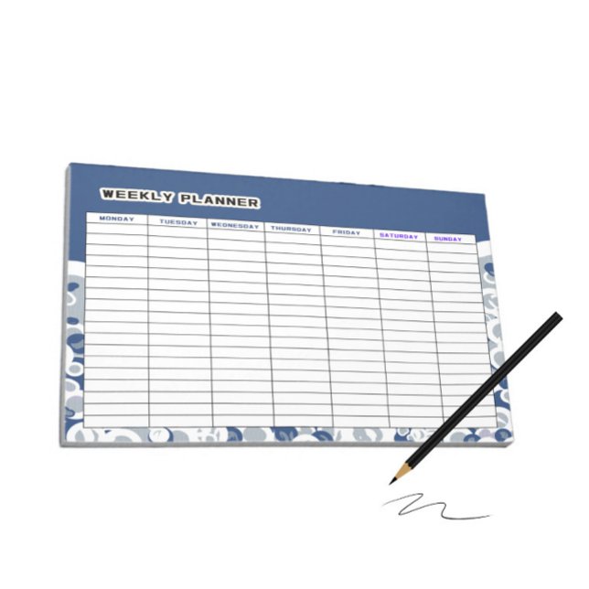 Blue Weekly planner Notepad (Creator Uploaded)