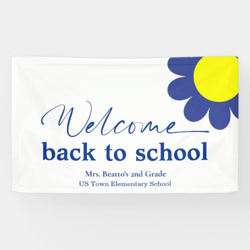  Blue Welcome Back to School  Banner