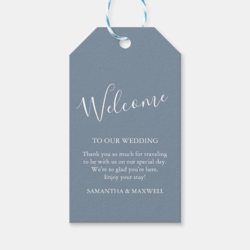 Blue Welcome Guest Gift Tags