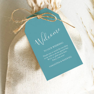 Blue Welcome Guest Gift Tags