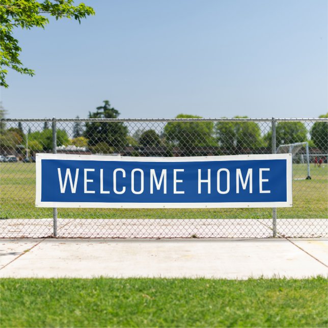Blue Welcome Home Banner (Insitu)