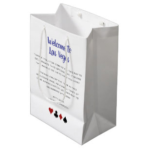 Blue Welcome to Las Vegas Wedding Hotel Medium Gift Bag