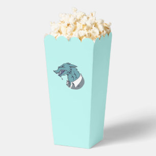 Blue Werewolf blue popcorn boxes