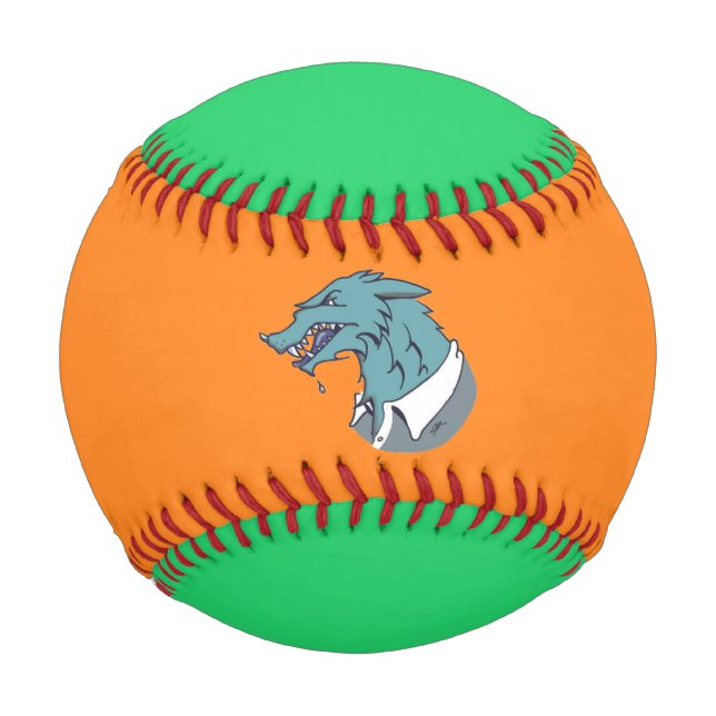 Blue Werewolf orange and green baseball (Front)