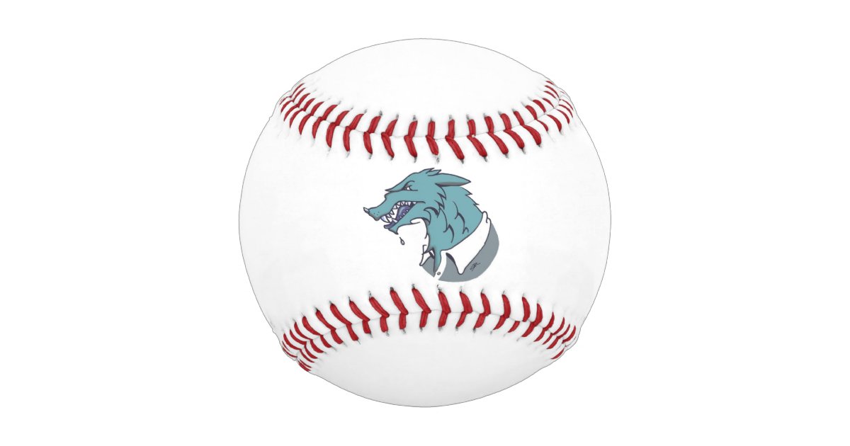 Blue Werewolf white baseball | Zazzle