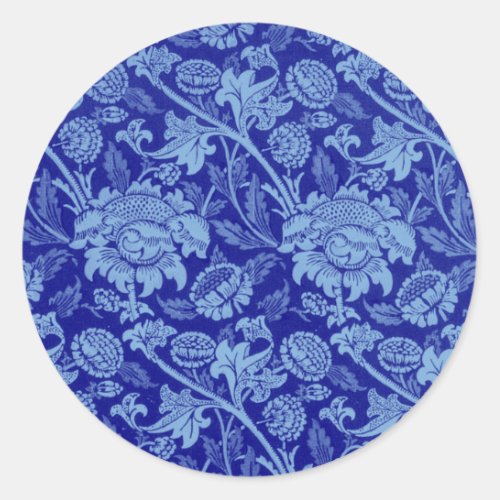 Blue Wey by William Morris Classic Round Sticker