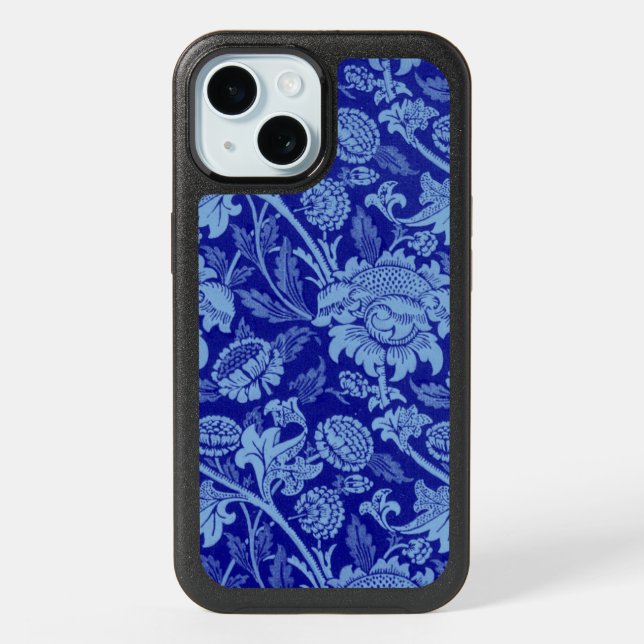 Blue Wey by William Morris iPhone 15 Case (Back)