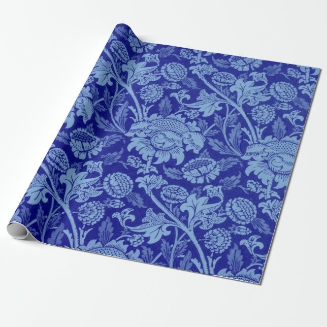 Blue Wey by William Morris Wrapping Paper (Unrolled)