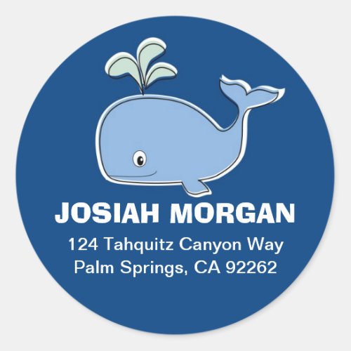 Blue Whale Address Labels