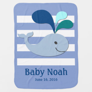 Blue Whale Baby Blanket