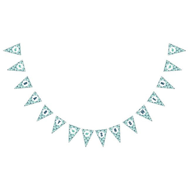 Blue Whale Baby Shower Banner (All)