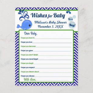 Blue Whale Baby Shower Wishes for Baby Advice